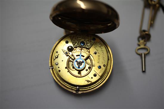 A George III 18ct gold pair cased keywind cylinder pocket watch by Barwise, London,